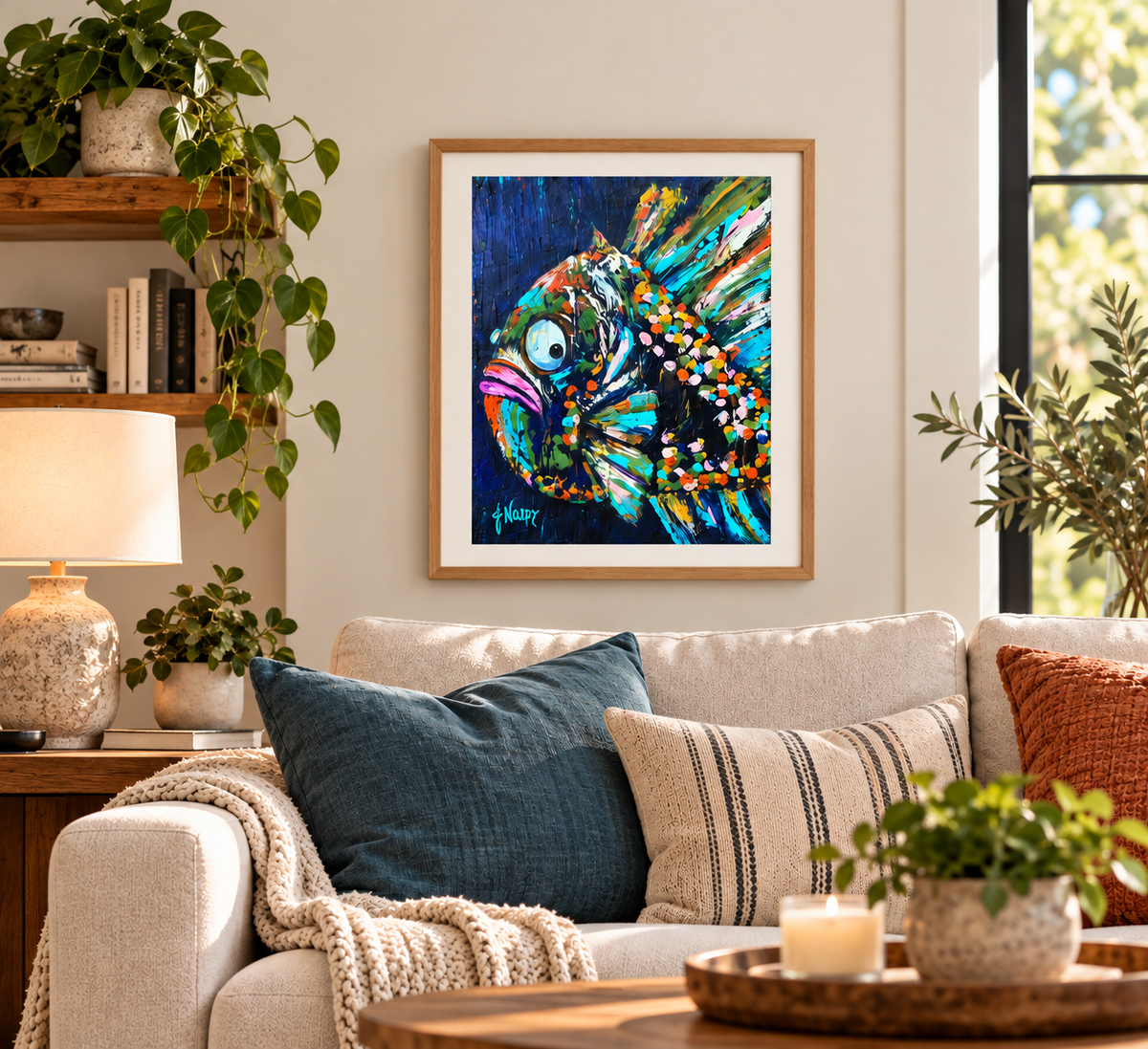 Slightly Concerned Fish Art Print