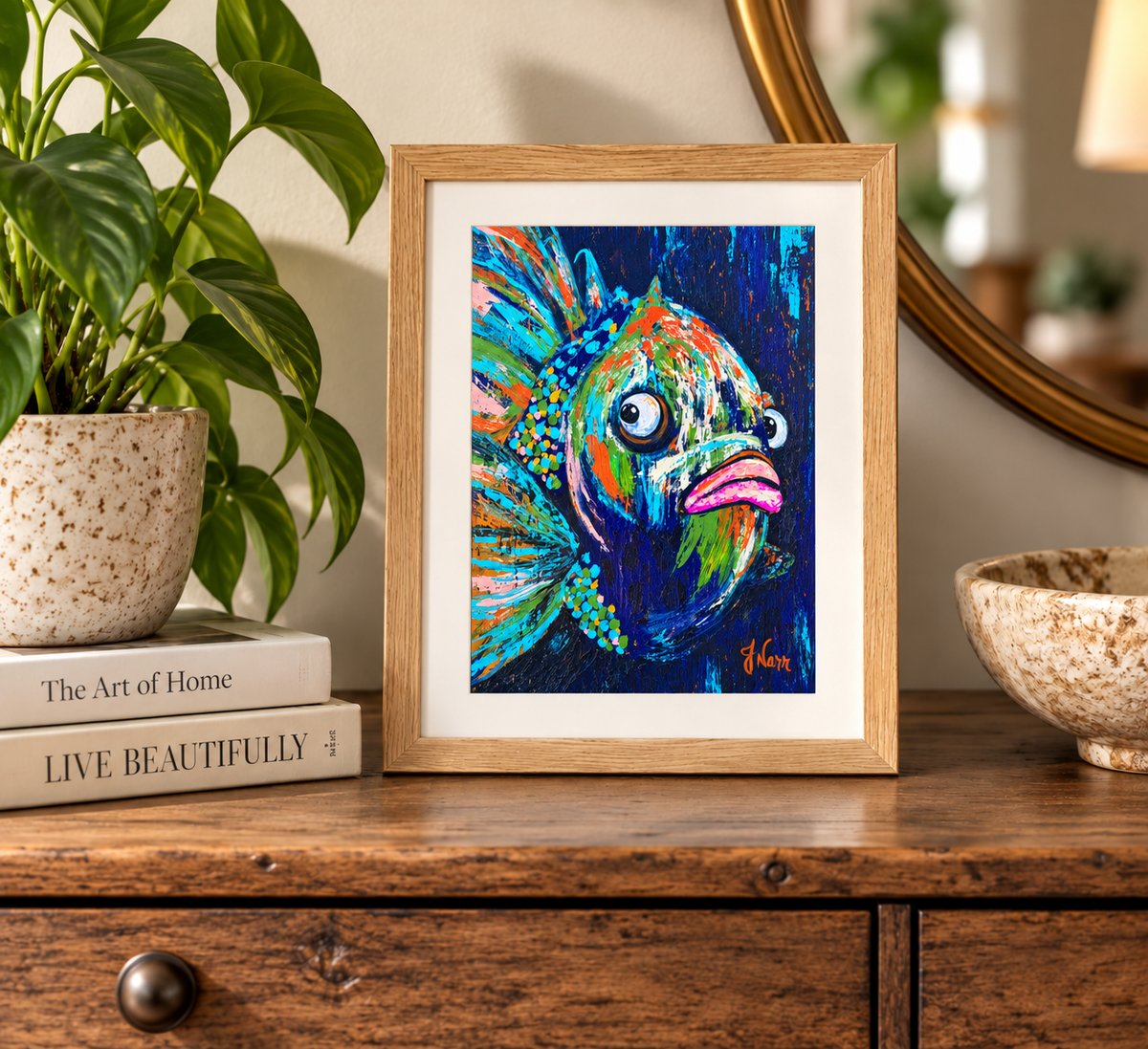 Slightly Unbothered Fish Art Print