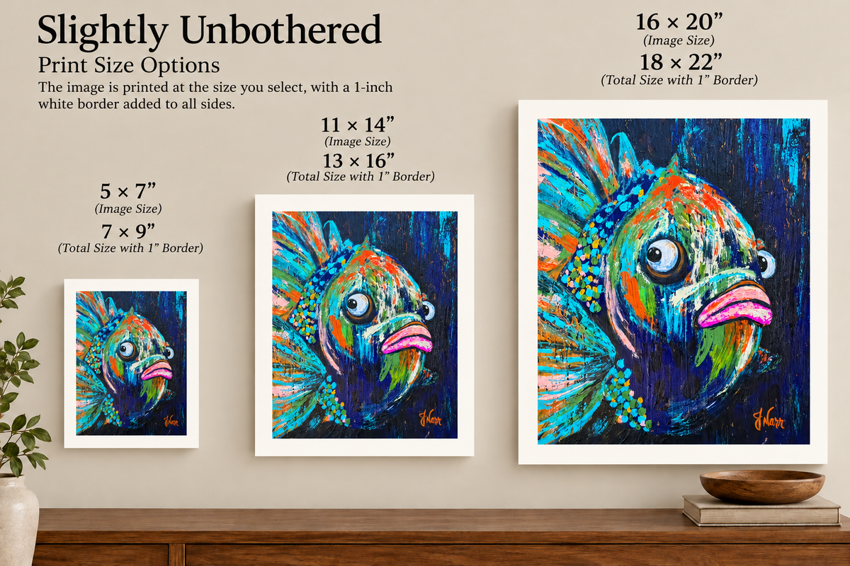 Slightly Unbothered Fish Art Print