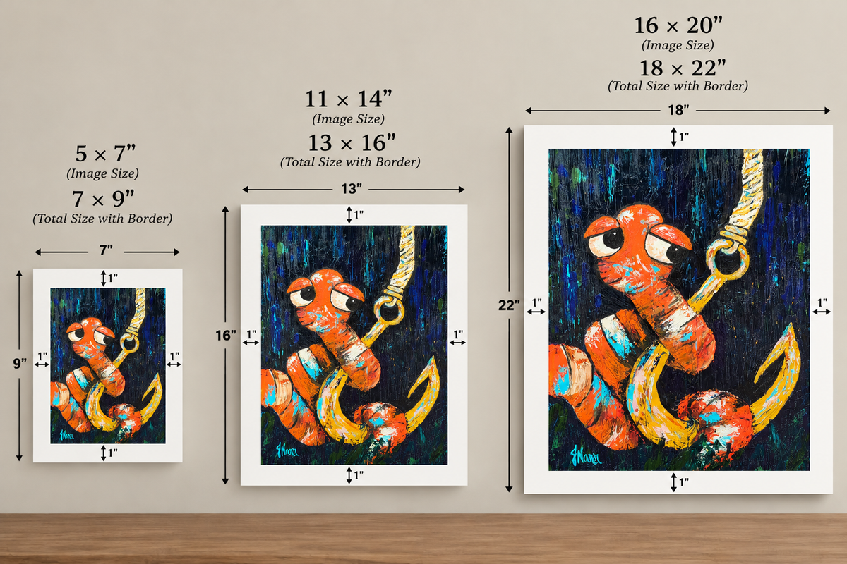 Slightly Tempting Worm Art Print