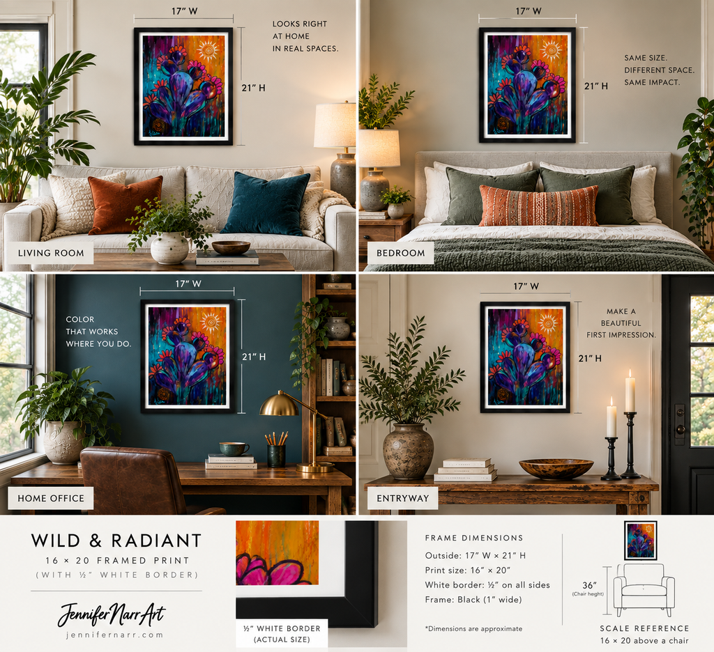 Wild & Radiant colorful fine art print by Jennifer Narr