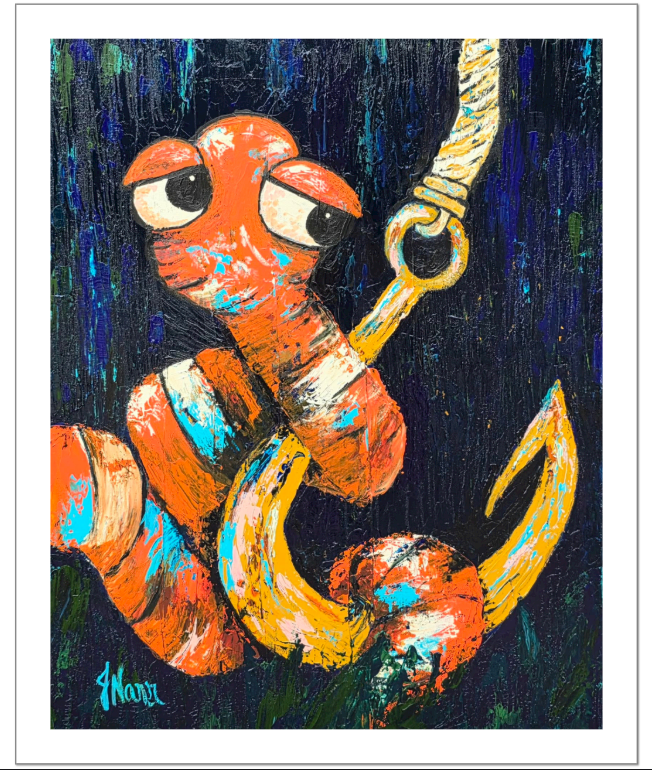 worm art print